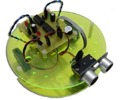 Diskbot Servo Motorlu Ultrasonik Sensörlü Engelden Kaçan Robot