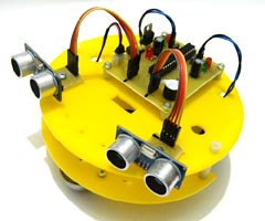 Diskbot ultrasonik sensörlü engelden kaçan robot