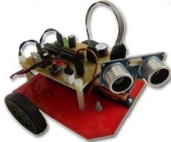 Mini Ultrasonik Sensörlü Engelden Kaçan Robot